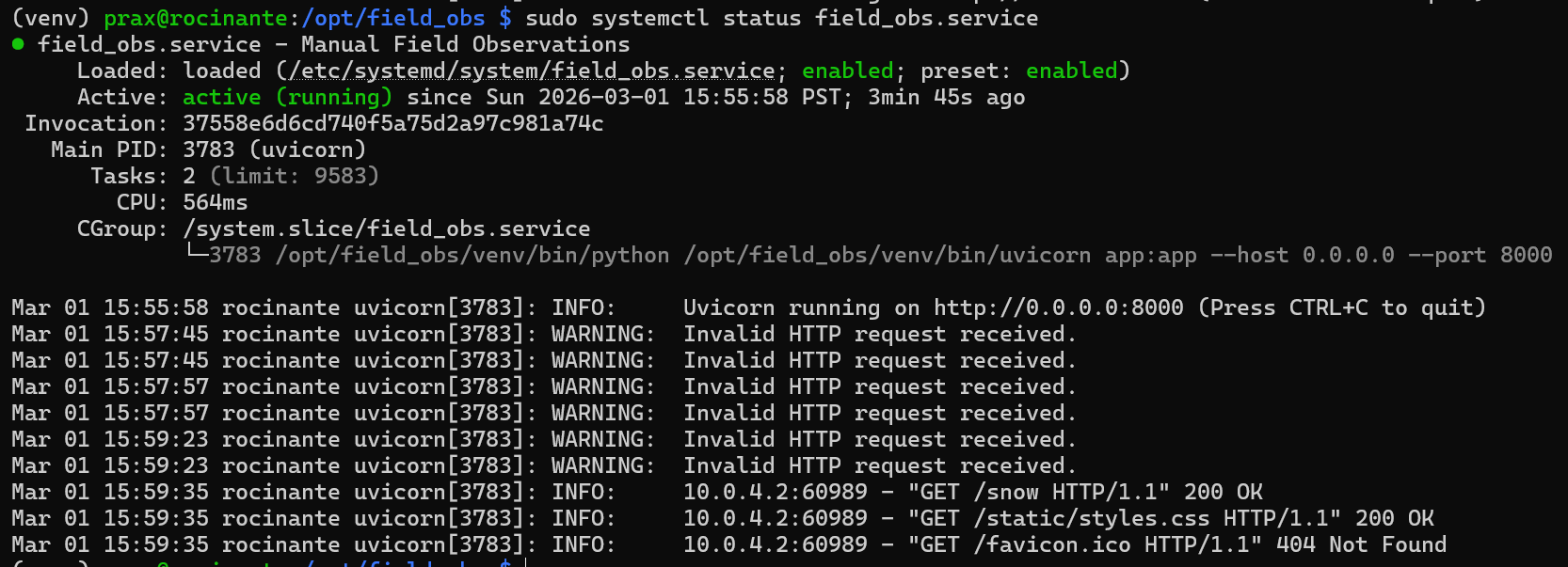 Field Observations Service